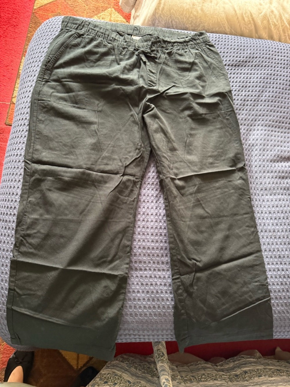 Black Drawstring Casual Pants